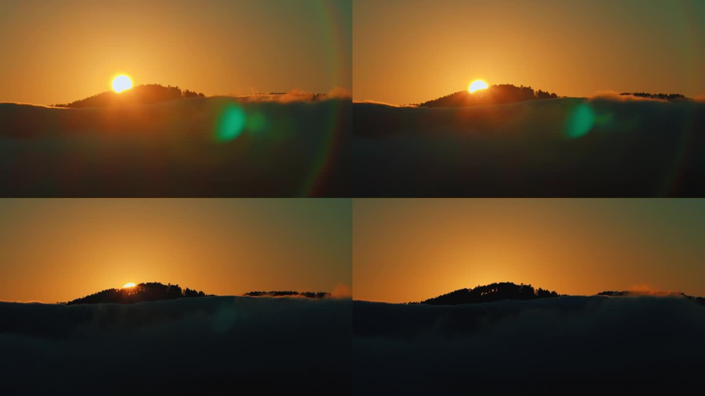 日落间隔拍摄