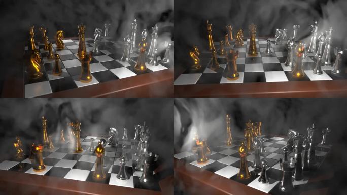 象棋游戏。棋盘上的数字。