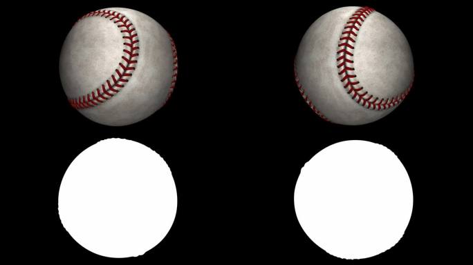 棒球循环立体棒球旋转三维动画