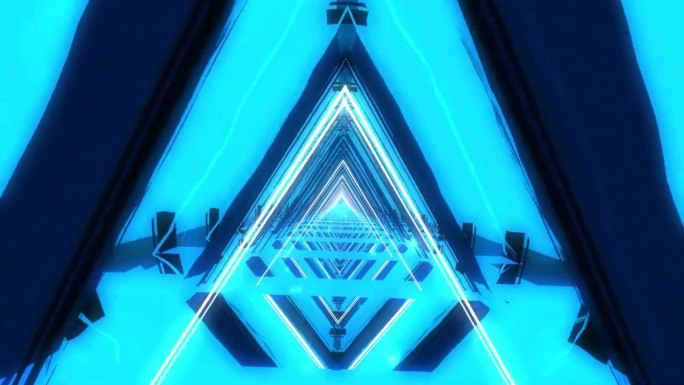 彩色三角形隧道动画
