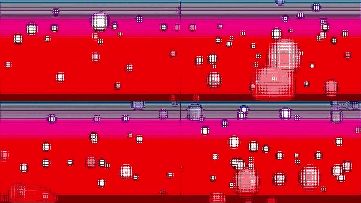 无限纹理球粒子在红色，灰色，粉红色和棕色的模式