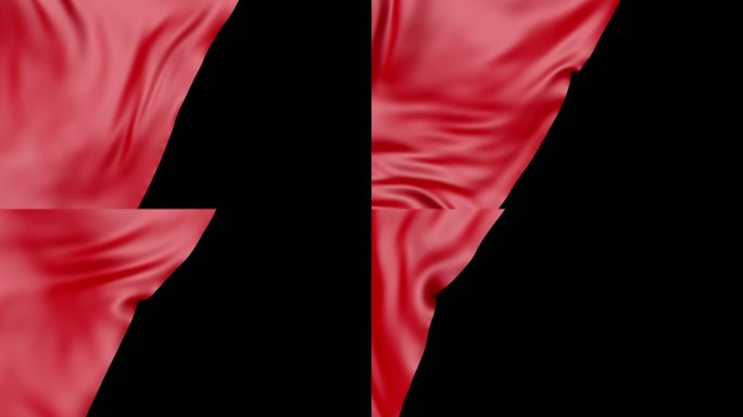 4k绸缎红布划屏转场14（带alpha）