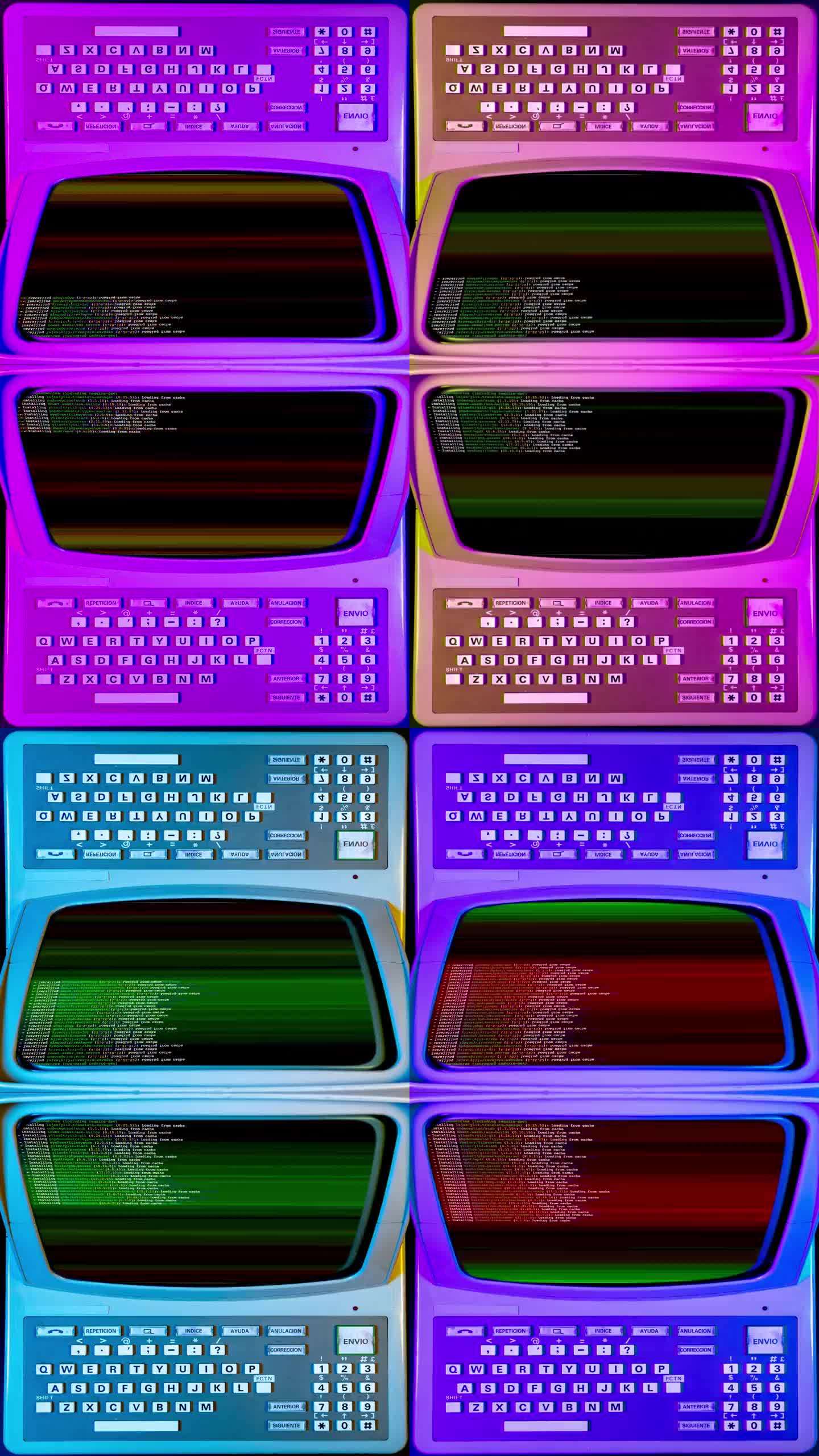 彩色灯光的电脑键盘