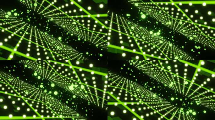 一个抽象的科幻分层霓虹灯网格3D循环动画背景是一个视觉上令人惊叹和未来主义的设计