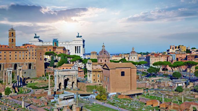 罗马。历史的地方。鸟瞰图