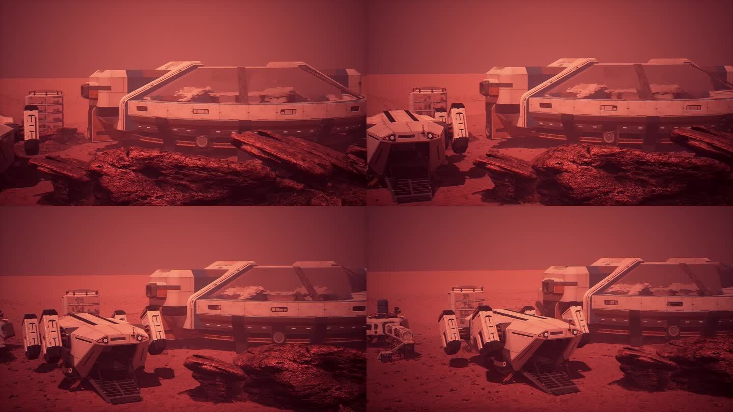 火星上的基地和飞船