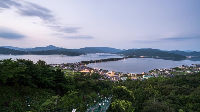 日本京都天野町俯瞰沙洲。