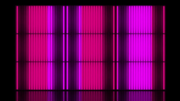 紫红色霓虹灯荧光灯棒讲台舞台抽象彩色背景与明亮的霓虹灯发光的光线和发光的线条背景。循环的背景。光速。