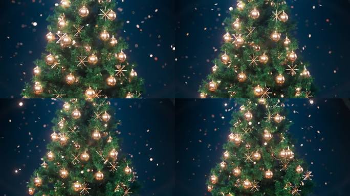 雪花玻璃球上的圣诞树转动旅行照相机