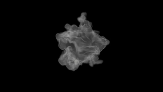 灰色烟雾的3D动画。烟雾上升，充满了空间。雾，白色和灰色的烟雾背景。