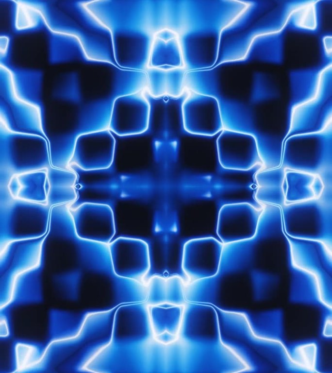 垂直视频抽象蓝色方格网格vj循环动画