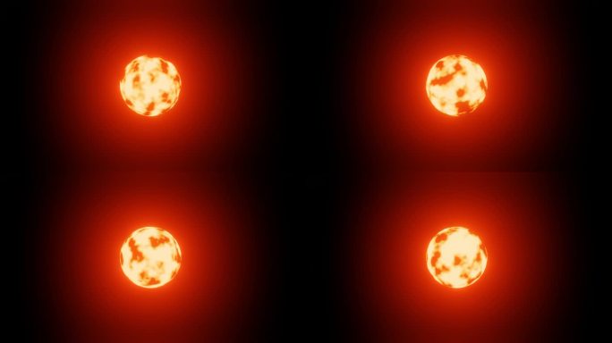 太阳或太空中的任何其他恒星。太阳旋转无缝循环3d动画。研究恒星的概念，太空中的新发现和恒星活动