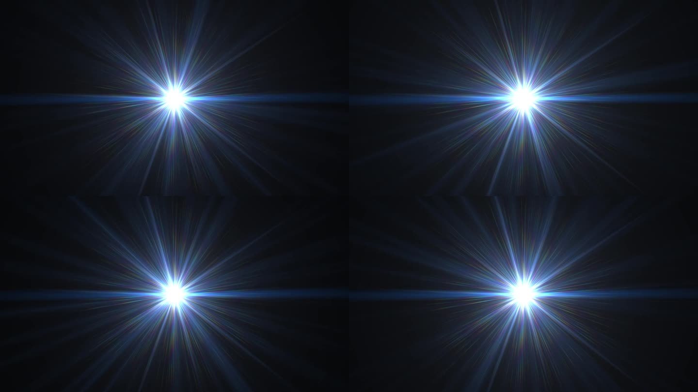 星光照亮光学透镜闪光。光学镜头耀斑过渡与自然光。4 k