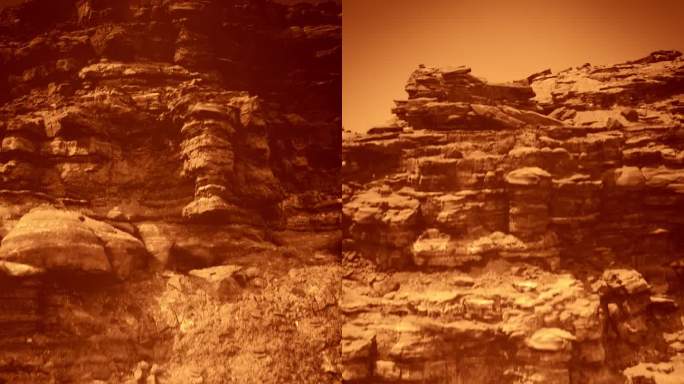 遥远星球火星的岩石表面。空间探索与科学进步垂直视频