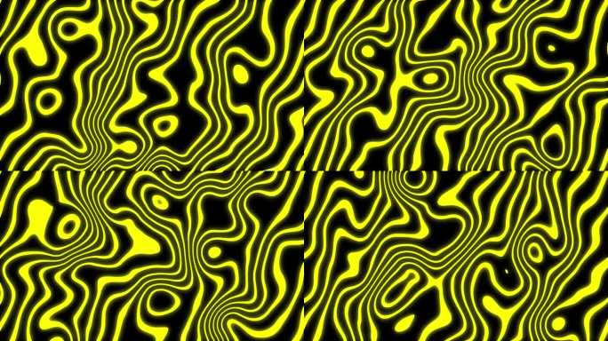 4k抽象黄色液体表面背景