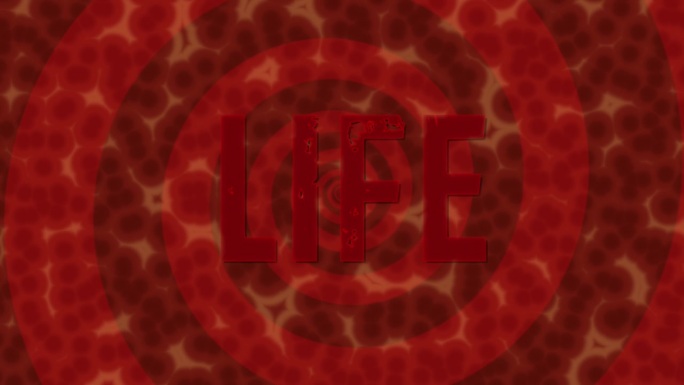 铭刻生命红字，红血球动画。