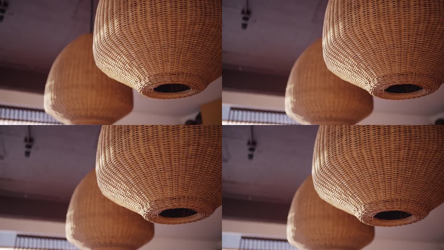 餐厅里的竹灯