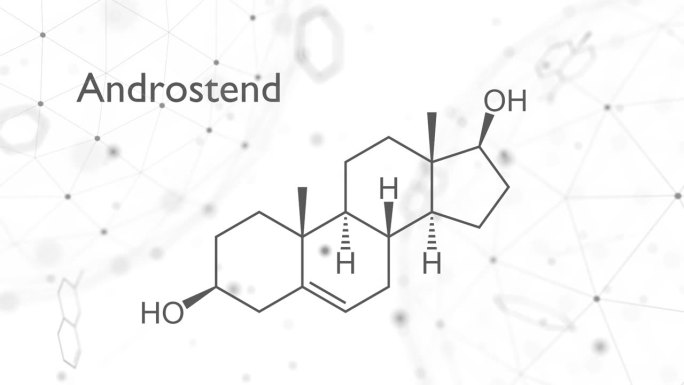 雄烯二醇结构化学式。雄激素类固醇激素