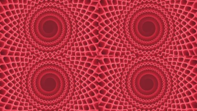 抽象红色径向螺旋链背景