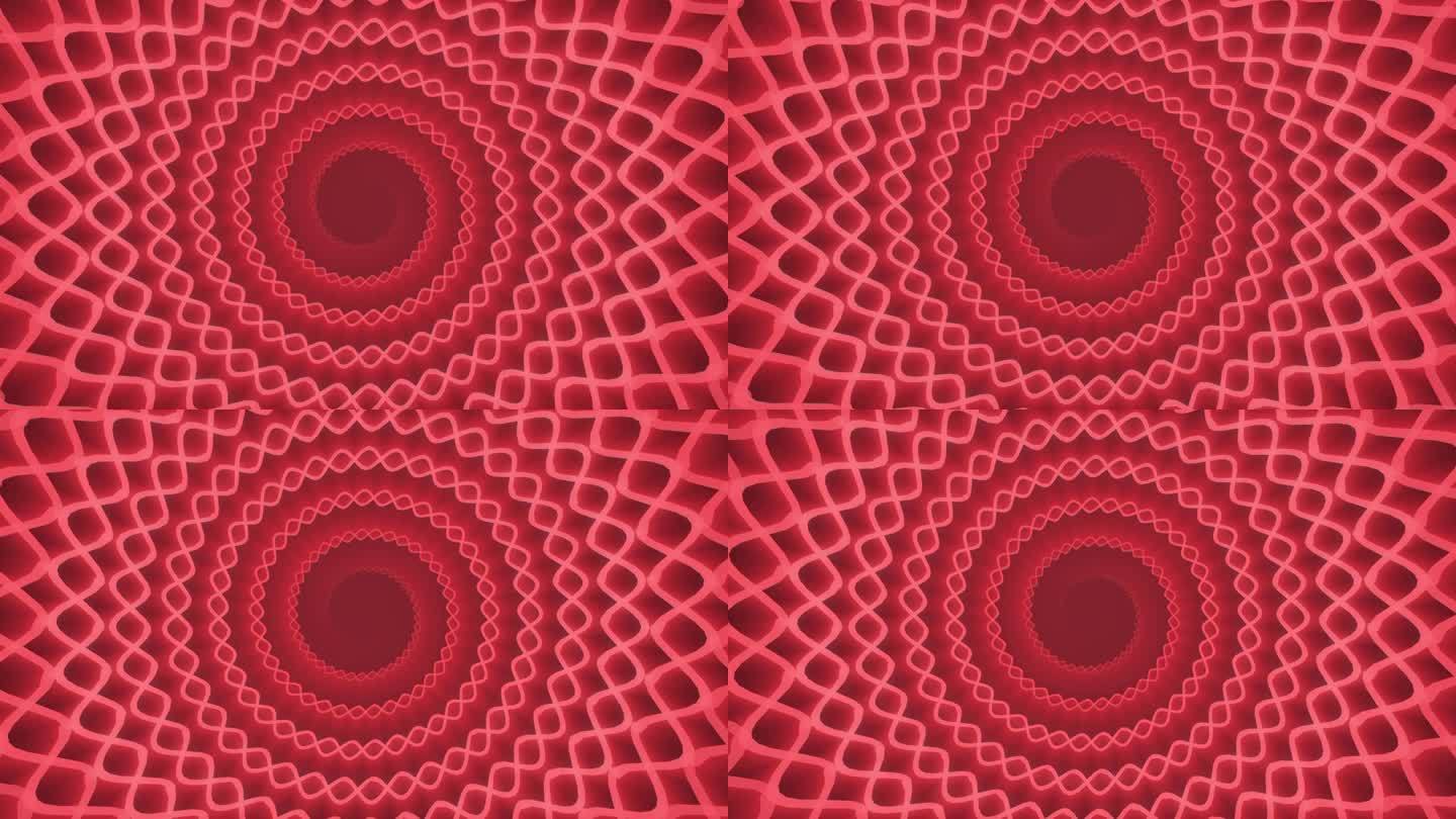 抽象红色径向螺旋链背景