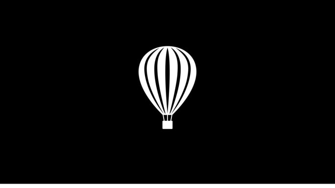 热气球飞起来的简单画面