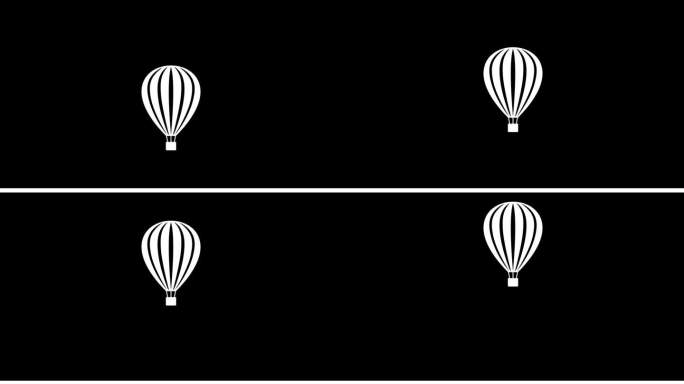 热气球飞起来的简单画面