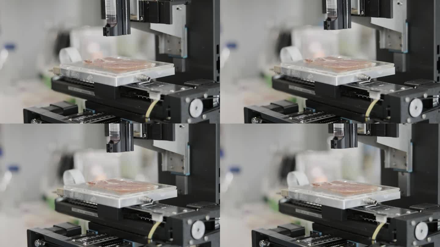 科学家正在安装生物墨水打印机