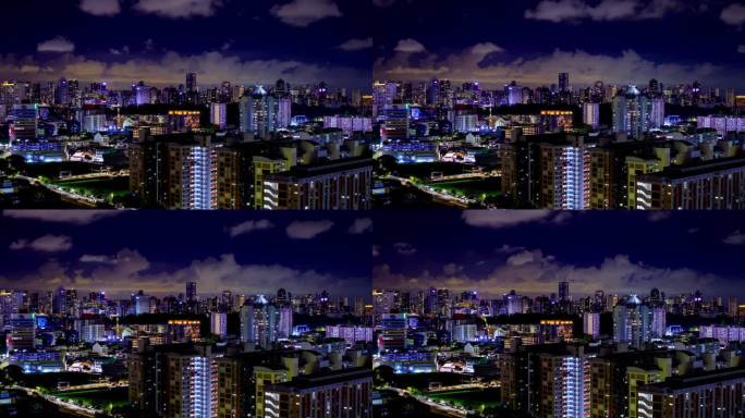 新加坡:社区大楼集群观光景点鸟瞰全景