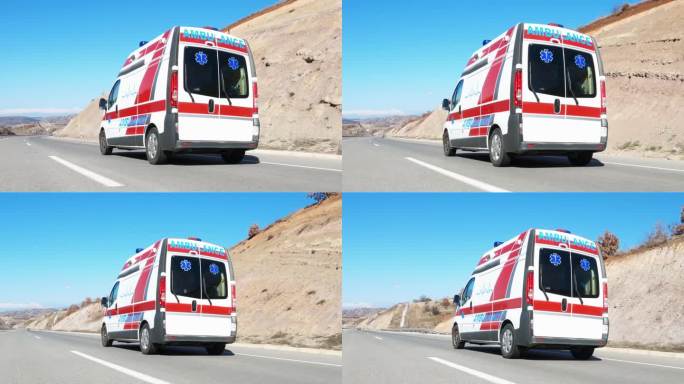 救护车货车在高速公路上对紧急情况的响应，事故和紧急呼叫的概念