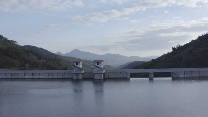 五指山市太平水库 太平水库航拍