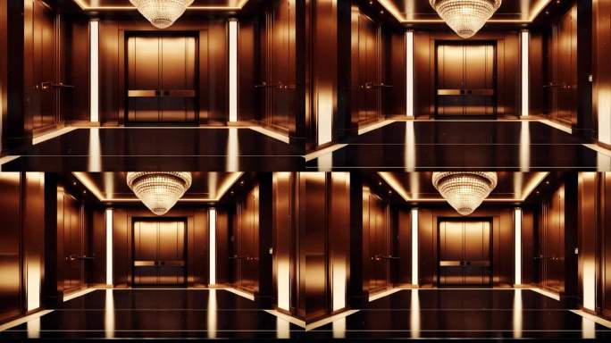 金属门电梯电梯间概念背景17