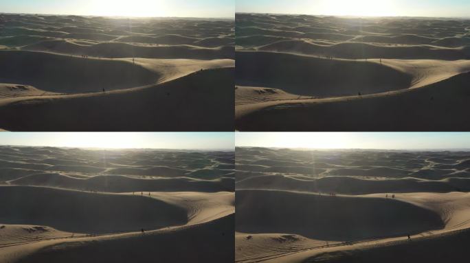 4K原素材-航拍腾格里沙漠