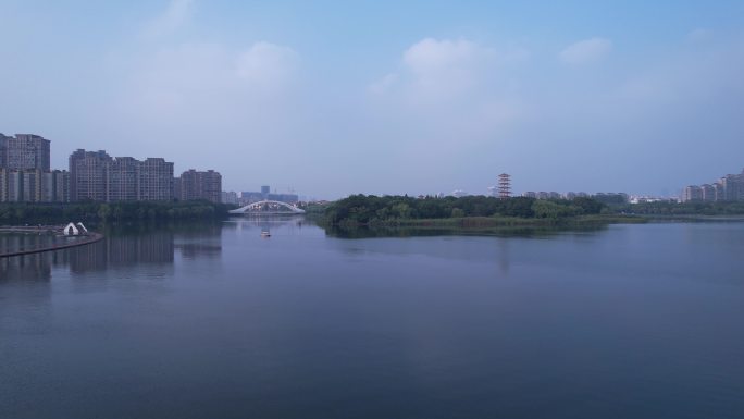 张家港暨阳湖生态旅游区航拍