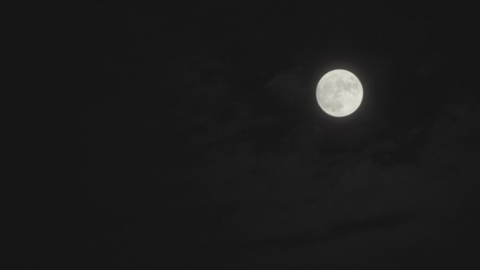 十五的月亮 月亮特写全景 晚上