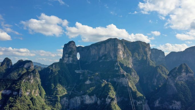 天门山 延时 航拍  张家界 4K