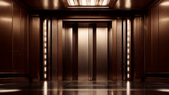金属门电梯电梯间概念背景20