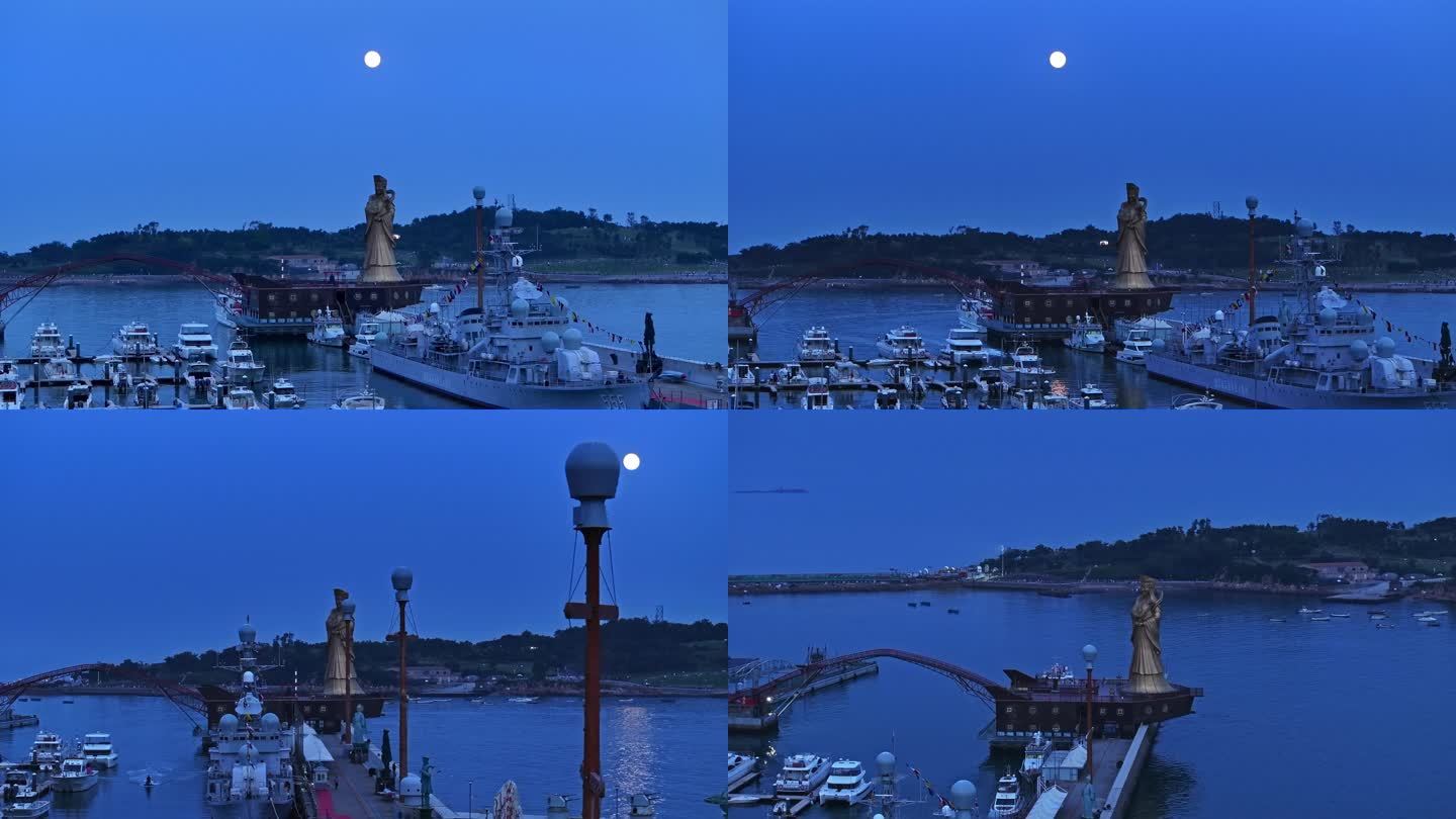 青岛地标——妈祖 海上升明月
