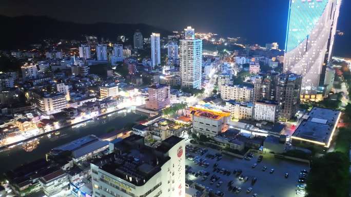 厦门沙坡尾夜景航拍厦港码头厦门老城区风光