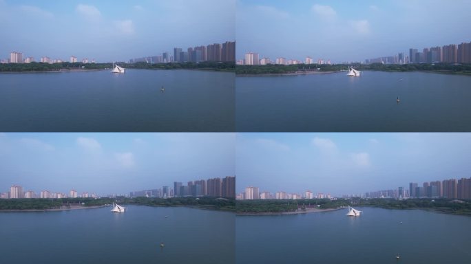 张家港暨阳湖生态旅游区航拍