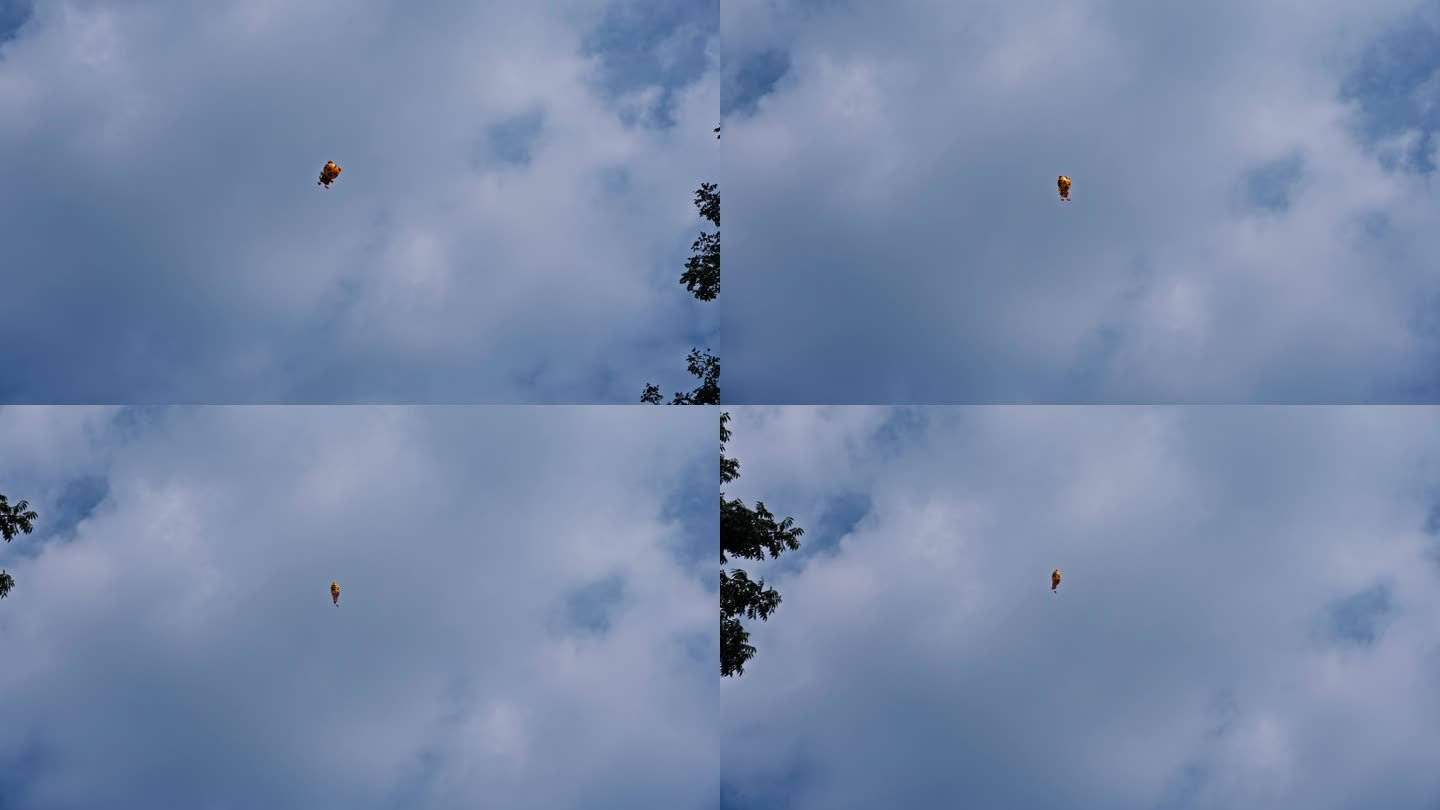 天空中断线的气球
