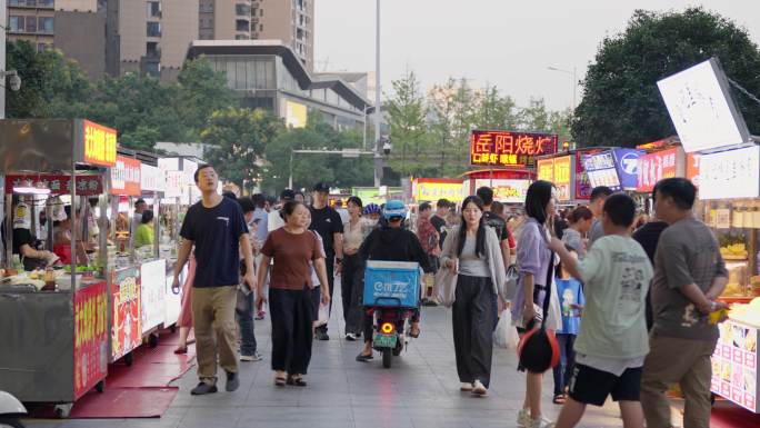 夜市人流城市地摊经济