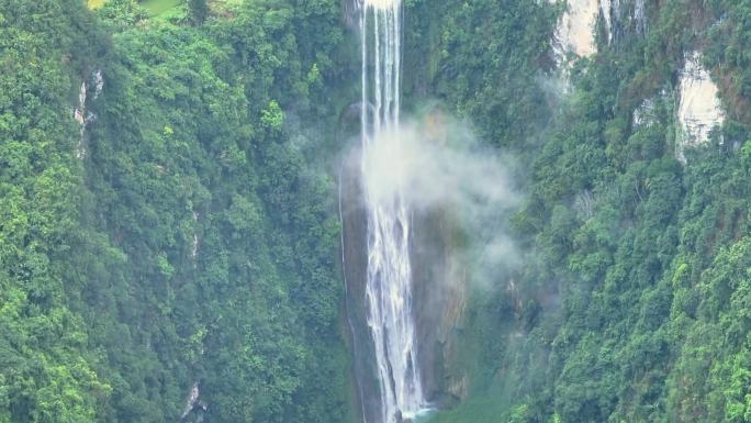 航拍广西山水风光通灵大峡谷