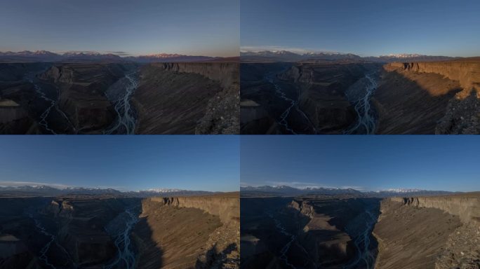 【正版8K素材】新疆安集海大峡谷顺光延时