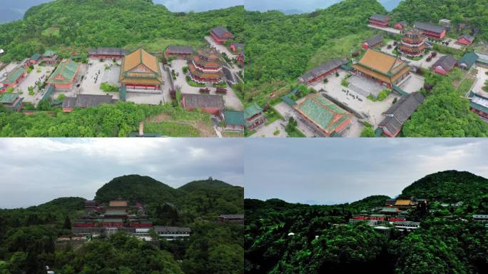 天门山寺  航拍 4K 张家界