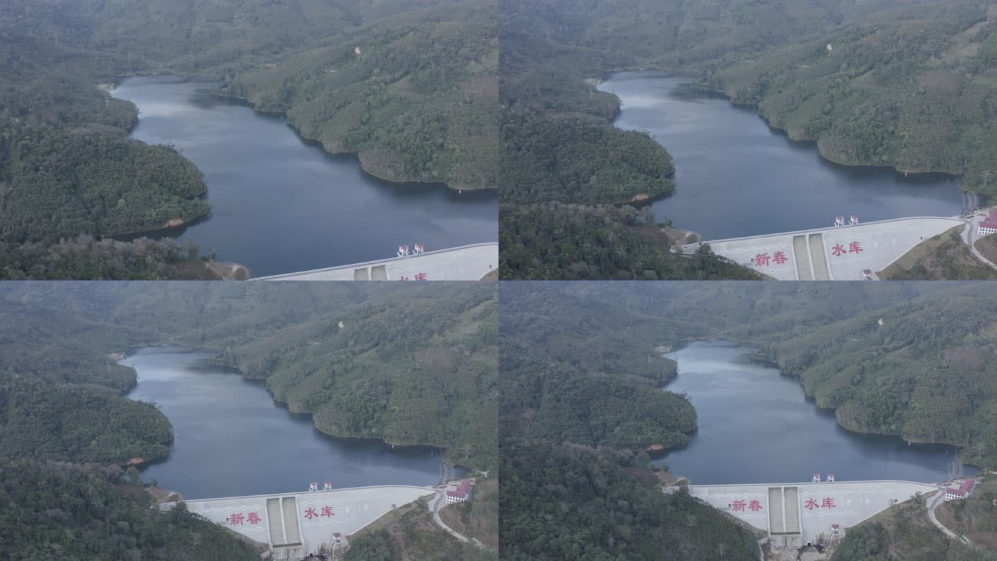 五指山太平水库 太平水库大景  航拍