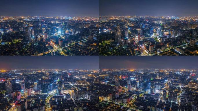 震撼粤港澳大湾区佛山禅城地标夜景航拍