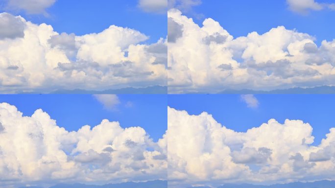 蓝天白云晴空空境 流动的云 时间变化