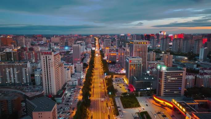 鄂尔多斯市城市夜景