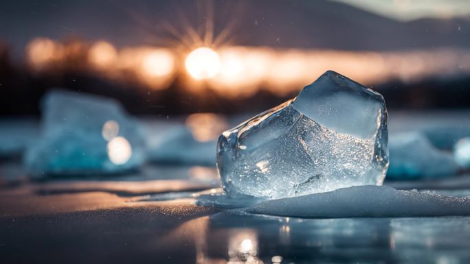 冰天雪地冰雪消融背景12