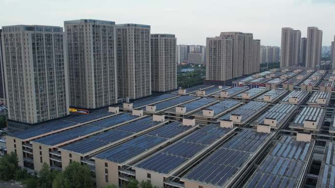 航拍公司厂区太阳能面板新能源11